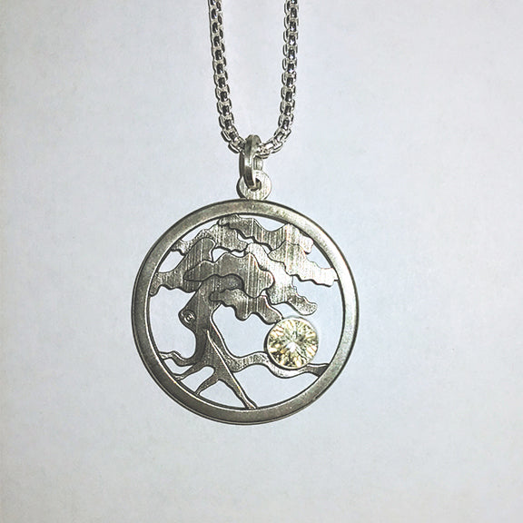 Tree of Life Medallion with Oregon Sunstone