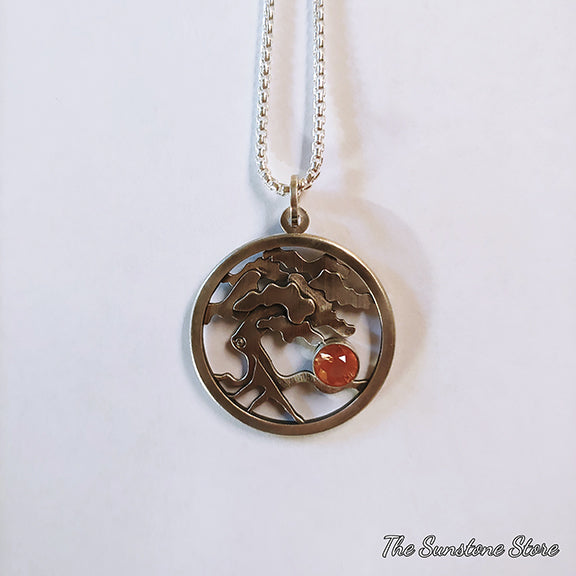 Tree of Life Medallion with Oregon Sunstone