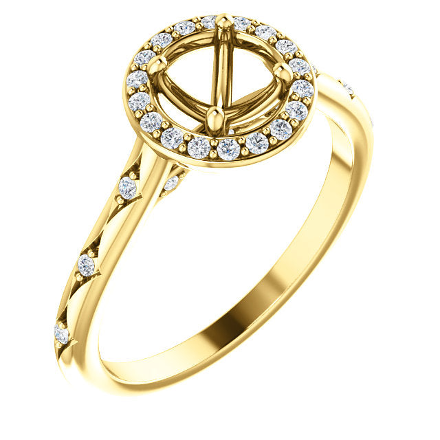 Peach Halo Ring-Unique-Engagement-Ring